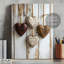 Impression sur toile Cozy Rustic Wooden Hearts - Urban Studio-2005854229