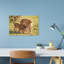 Tender Lion Family Contemporary Cat Lion Nature Wildlife Wall Art Print 1 Piece Wrapped Canvas Wall Art-512154299