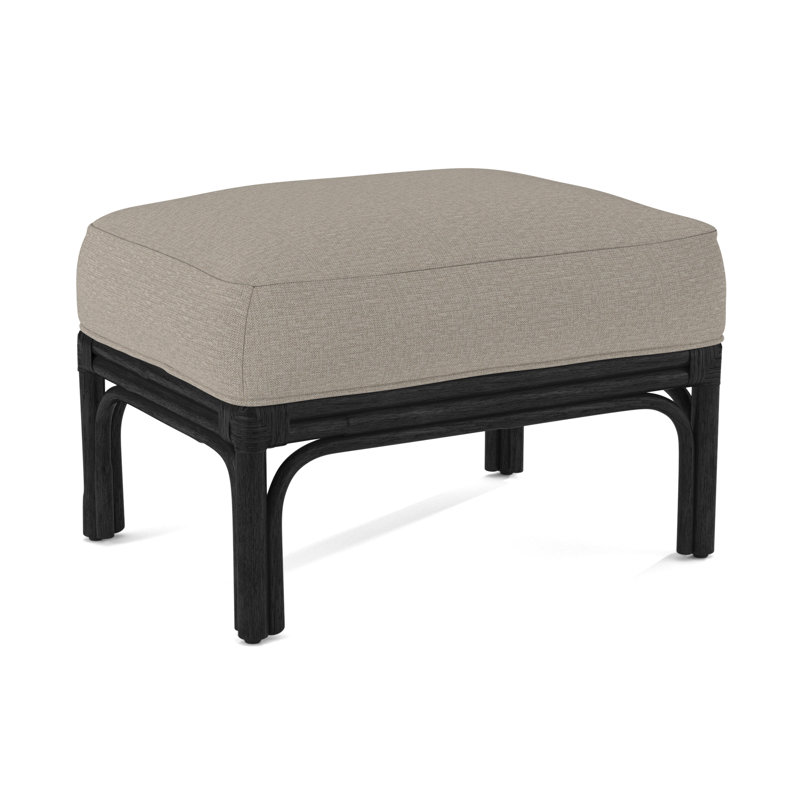 Boca Ottoman, Brown Geometric, 0456-33, Black