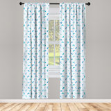 Sea Animals Semi-Sheer Rod Pocket Sliding Panel