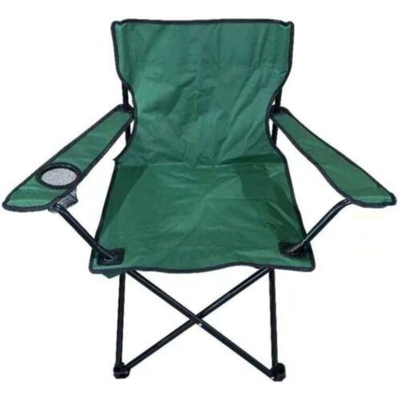 Arzelia Camping Folding Chair Patio Outdoor Garden Chair Fishing Lounger Seat With Cup Holder Green