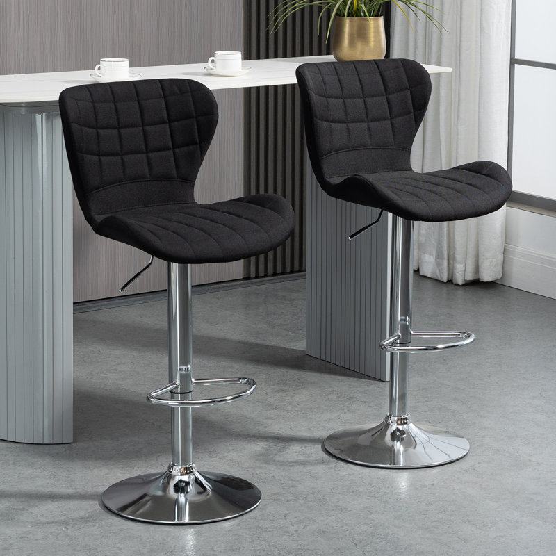 Tabouret de bar pivotant à hauteur réglable Dewberry, Noir