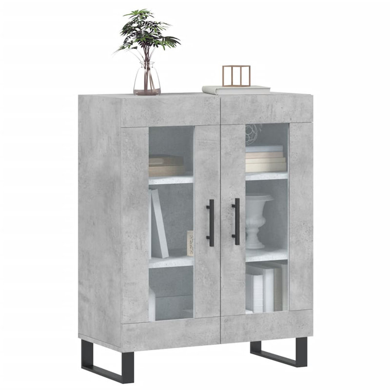 Neoga Display Cabinet, Concrete Grey