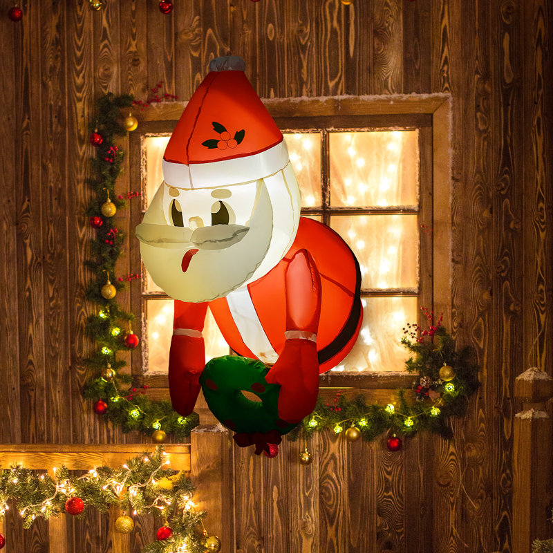 Couronne de Noël suspendue père Noël 3,4 pi