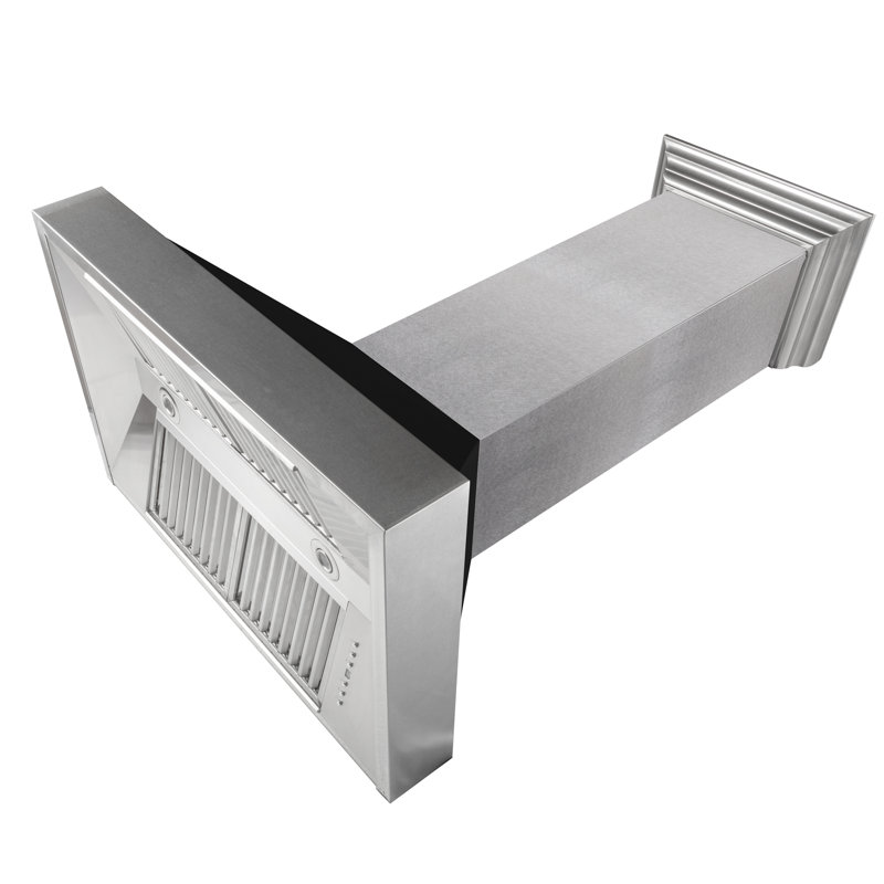 36" Fingerprint Resistant Stainless Steel Range Hood with Fingerprint Resistant Shell (8654SN-36), Black Matte