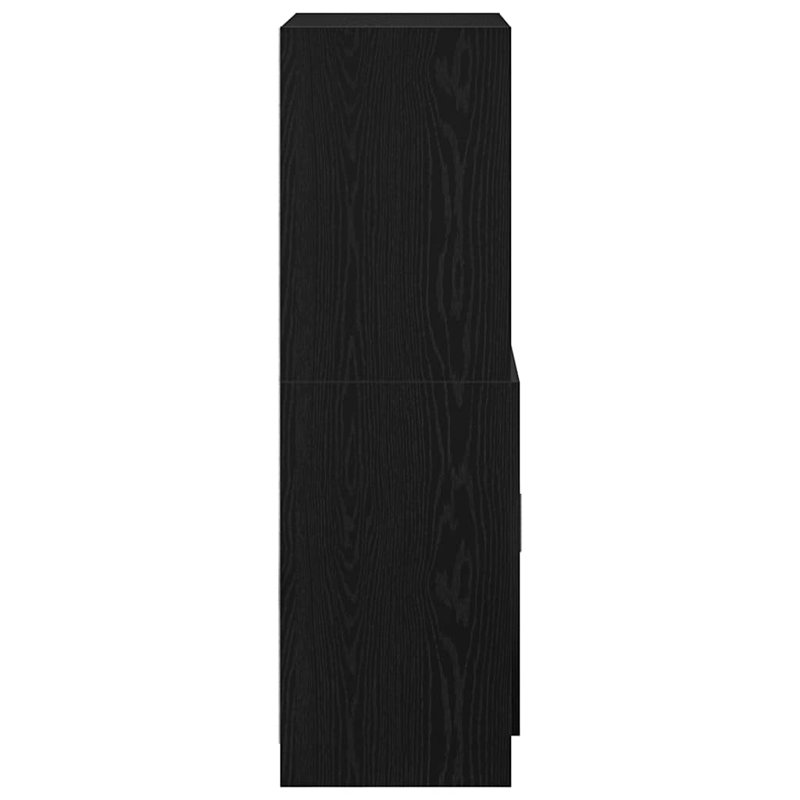 Vidaxl Kitchen Cabinet Artisan Engineered Wood Medium, Black