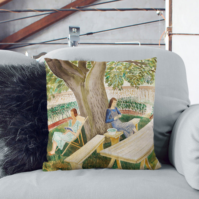 Resting Scatter Cushion Pillow, 40cm H x 40cm W x 15cm D, Stone