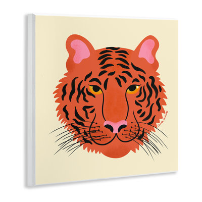 Modern Wild Tiger Face Wall Plaque, design by Carrie Cantwell