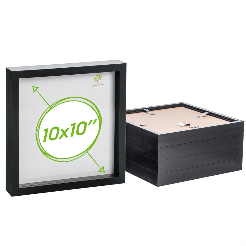 Nicola Spring - 3D Box Photo Frames, Black, 27.5cm H x 27.5cm W x 3.5cm D