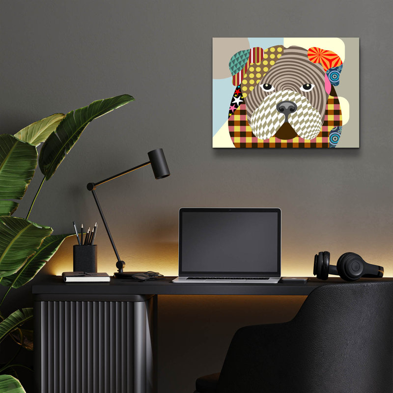 «English Bulldog» par Lanre Adefioyue, H 12 po x l 16 po