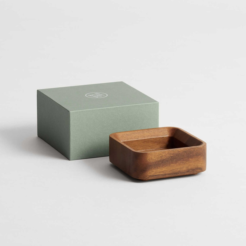 Square One Small Stacking Tray, Acacia
