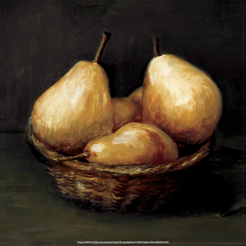 Moody Pears - Wrapped Canvas Print, 122cm H x 122cm W