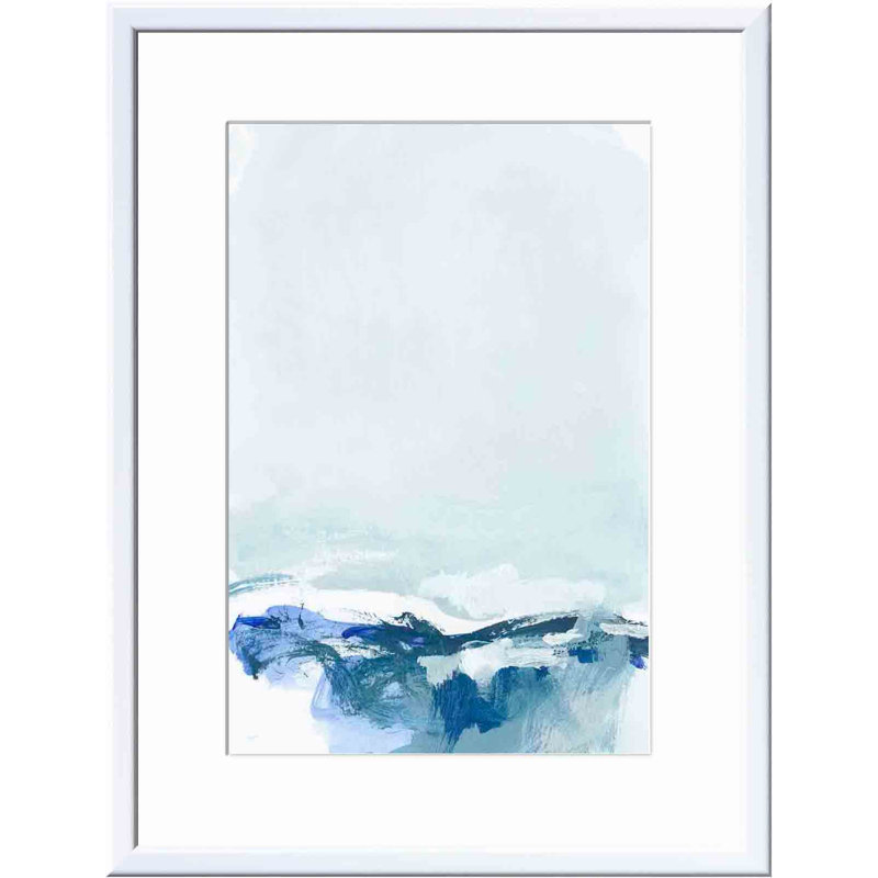 «Coastal III» par Christina Long - reproduction d'art encadrée, H 17 po x l 13 po x P 1,1 po, Blanc