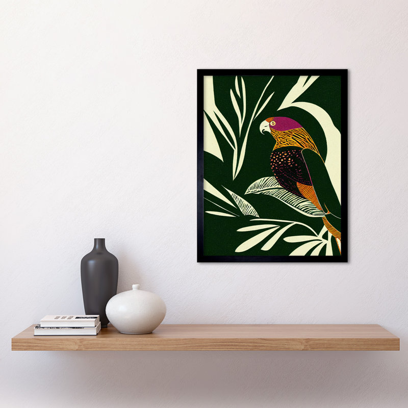 Green Orange Pink Cream Tropical Plant - Single Picture Frame Print