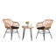 Virgie 2 - Person Patio Conversation Set with Cushions-528668266-477280554