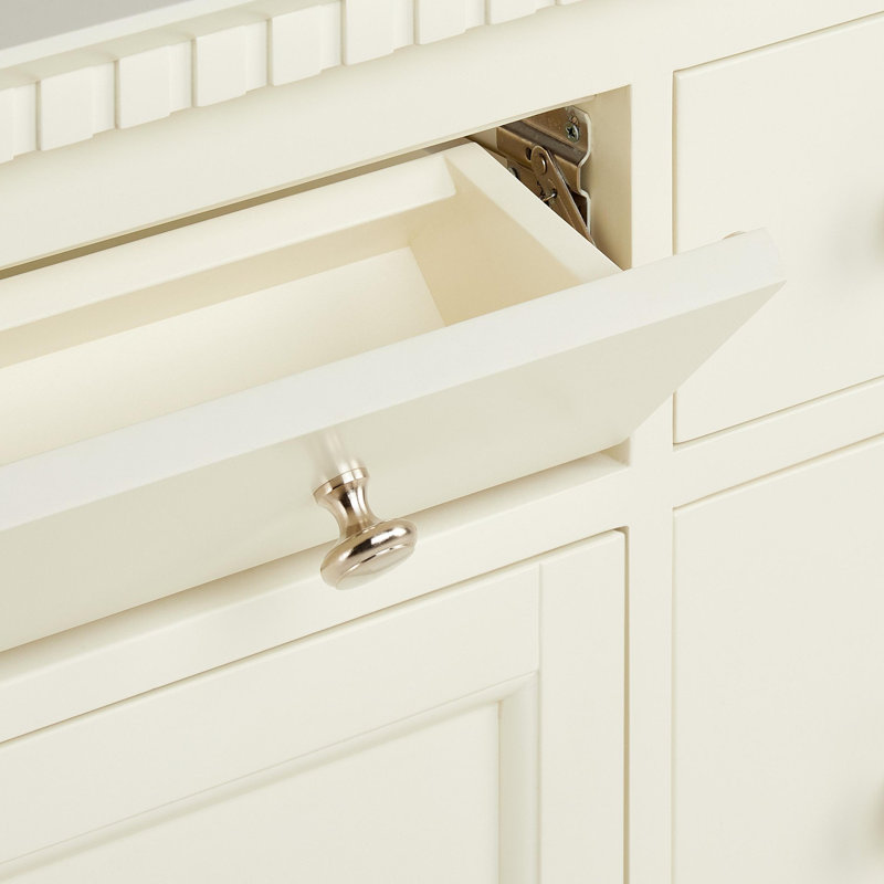 Claudia 48" Mahogany Single Basin Vanity Set with Cabinet, Vanity Top, and Oval Undermount Sink, Arctic White Quartz, White