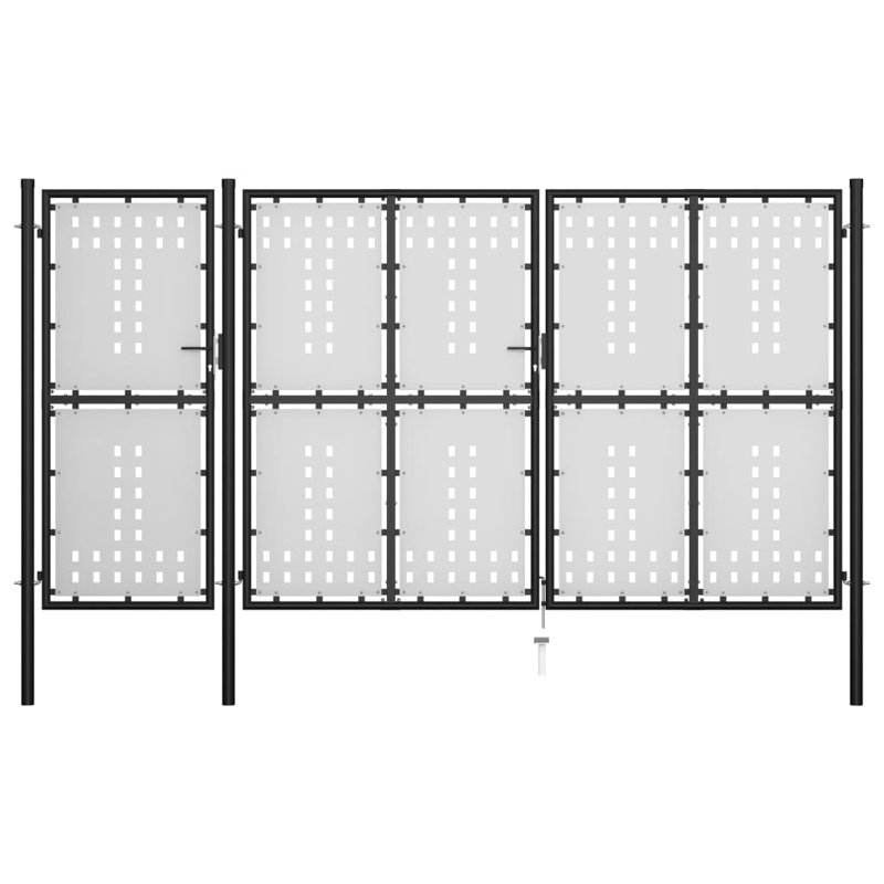 Nazaret Black Metal Gate, 250cm H x 400cm W