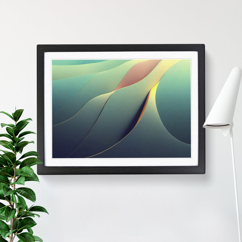 Handsome Abstract - Single Picture Frame Print, Black Framed, 46cm H x 64cm W x 2cm D