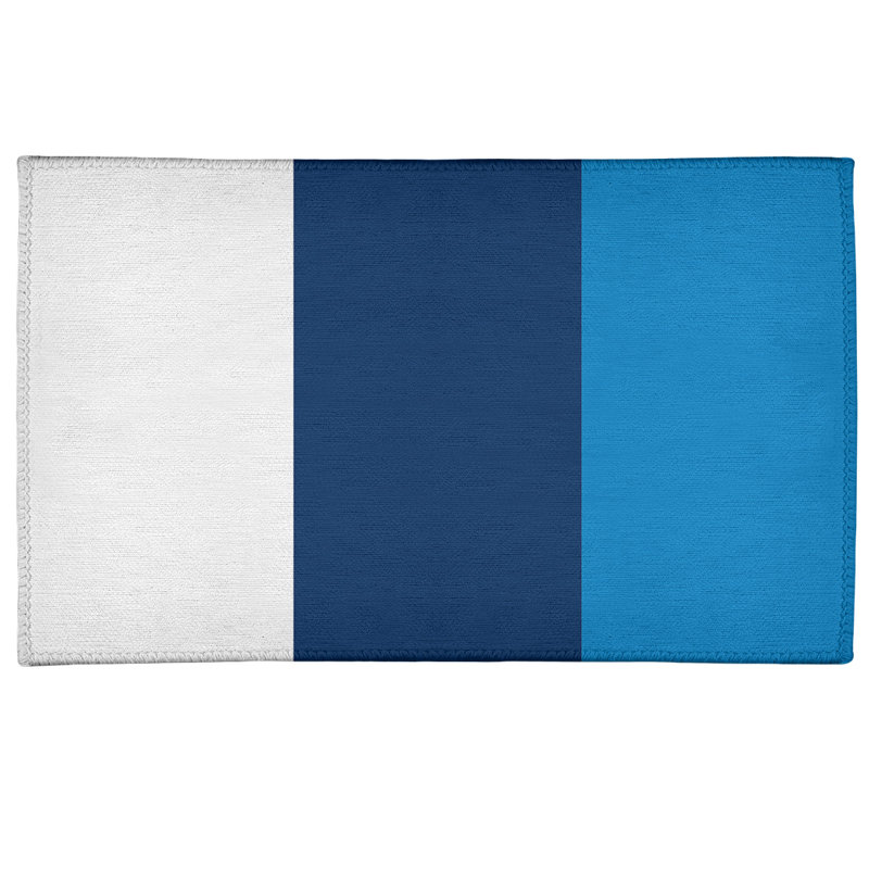 Tapis à rayures en polyester la puissance "la puissance", Rectangle 3 pi x 5 pi