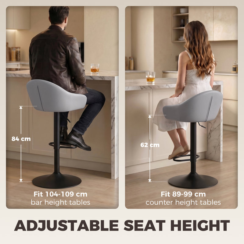 Swivel Upholstered Bar Stool