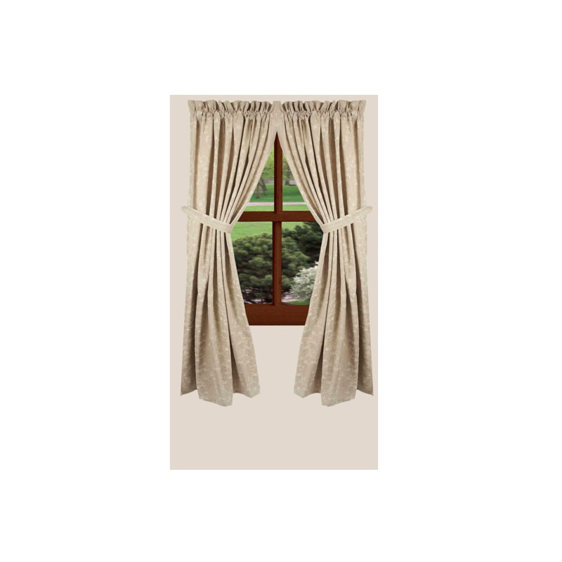 Panneaux de rideaux obscurcissants 100% coton Castleberry, l 63 po x L 72 po, Crème