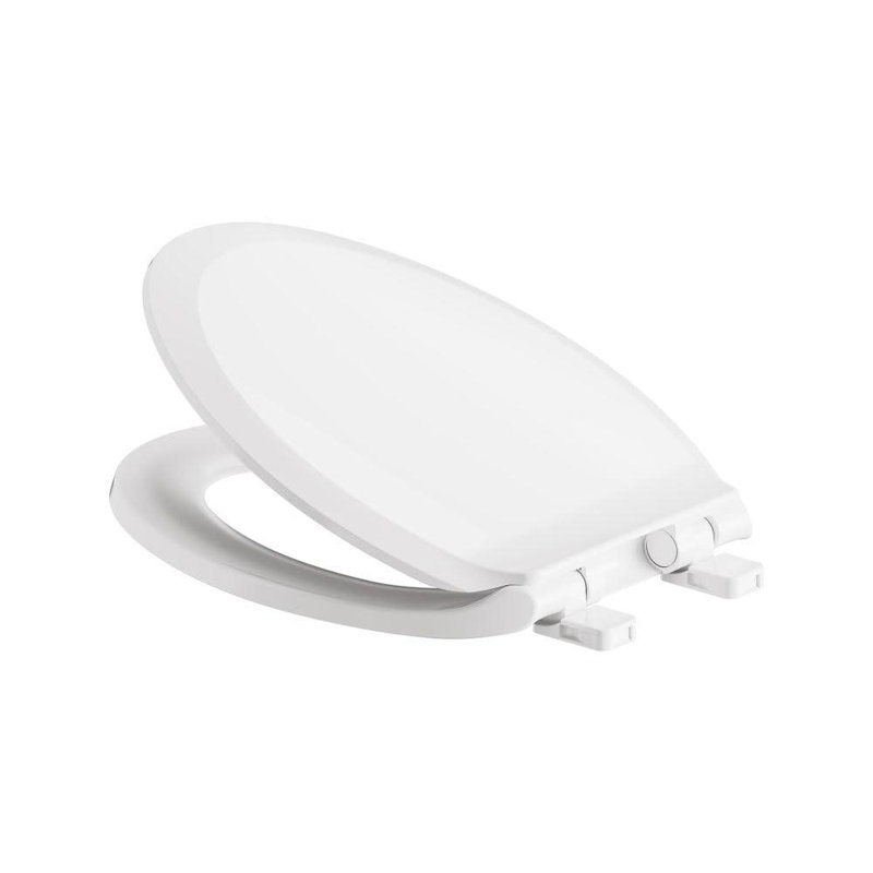 Transitional Elongated Toilet Seat Soft Close(White/Elongated Front)