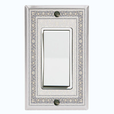 Plaque murale standard avec interrupteur à bascule rustique à motif de tapis rustique gris