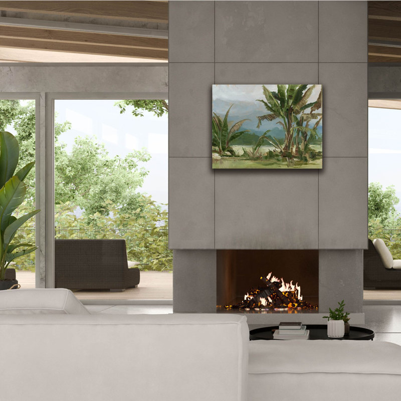 «Southern Palms 2» par Ethan Harper, art mural sur toile, H 26 po x l 34 po