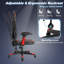 Fauteuil de jeu et de course pivotant en similicuir ergonomique Inbox Zero-1681707276