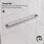 Porte de douche coulissante double sans cadre en chrome avec verre transparent 3/8 po Catalyst l 62 po x H 76 po-96391549