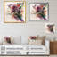«Claverton», bouquet de fleurs mauves et blanches - Reproduction sur toile-88530740-88530739