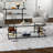 Greenwich 54" Glass And Steel Coffee Table With Three Shelves-2048816602