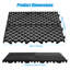 Coussin modulaire à emboîtement 20Pack 15,7 po x 15,7 po Trous de drainage de plancher en caoutchouc antidérapants pour terrasse, douche, cuisine, piscine à drain, bain de sauna, intérieur extérieur (noir)