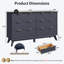 Commode 6 tiroirs avec plateau en faux marbre et design incurvé-1399819318