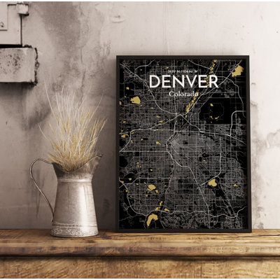 Denver City Map - No Frame Print