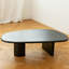 Table basse rétro en bois manufacturé noir