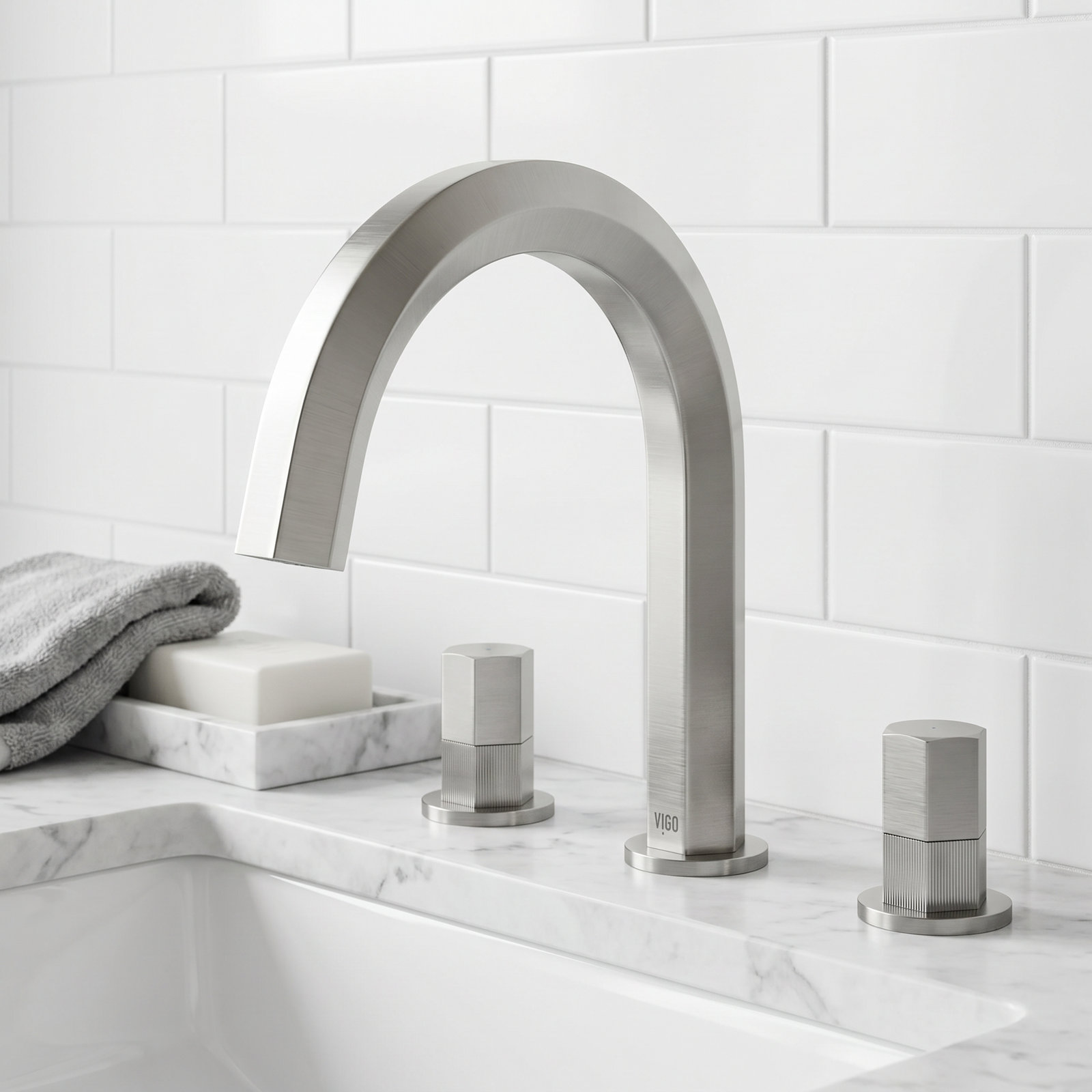 Hart Widespread Bathroom Faucet, Brushed Nickel