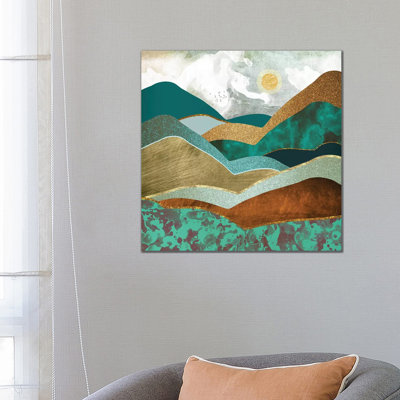 Golden Hills 1 Piece Wrapped Canvas Painting