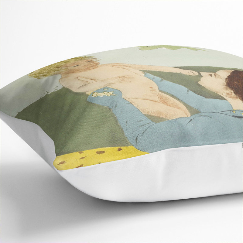 Square Cushion, 40cm H x 40cm W x 15cm D, White