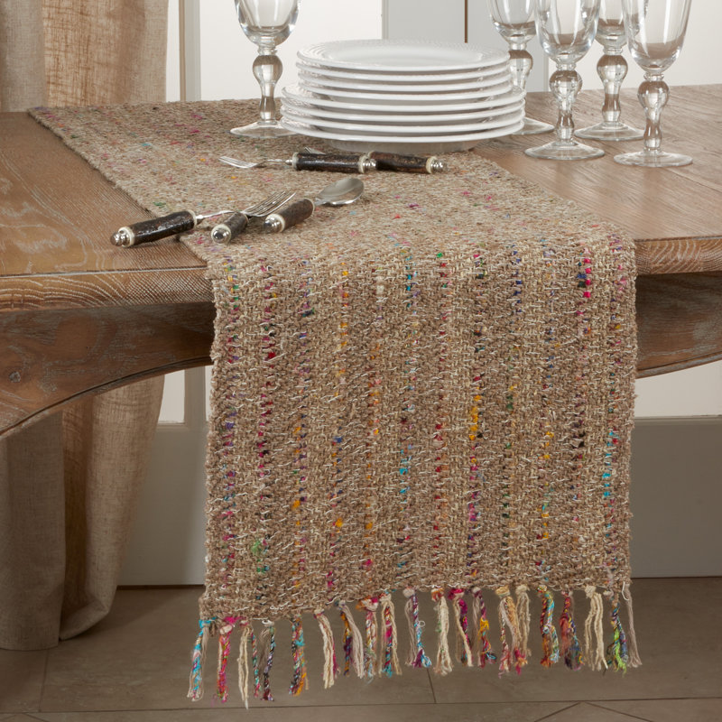 Calkins Striped 100% Cotton Table Runner