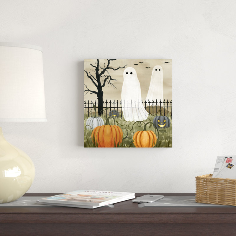 «Haunted Pumpkin Patch I», peinture sur toile tendue, H 12 po x l 12 po x P 1,25 po