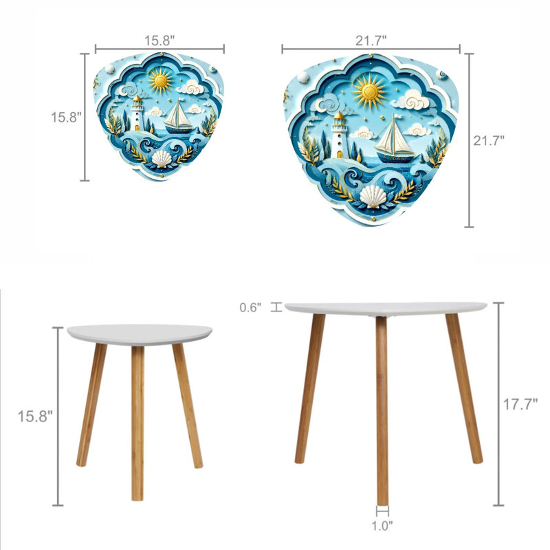 Ensemble de 2 tables basses gigognes Triangle
