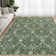 Floral Machine Washable Rug with Rubber Backing for Living Room Non-Slip Area Rug Vintage Indoor Carpet Non-Shedding Rug for Bedroom Dining Room Hallway Kitchen Office Playroom Nursery