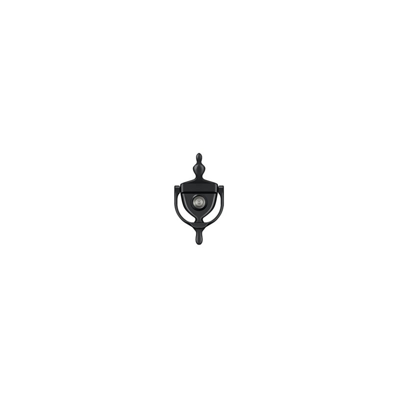 Deltana DKV630U26D Door Knocker-Viewer; Satin Chrome Finish, Paint Black