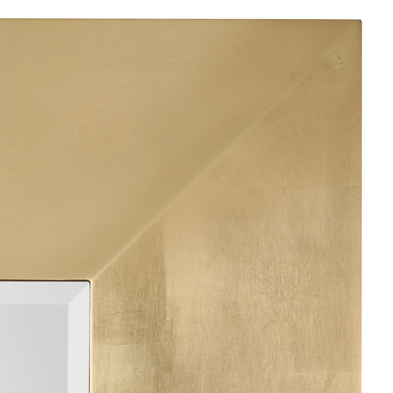 Harbe Wood Rectangle Wall Mirror