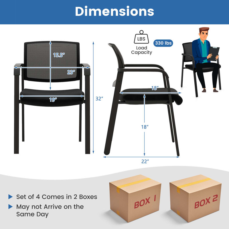 Chaise de salle d'attente empilable en filet