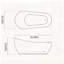 Baignoire simple en acrylique moderne 62,99 l 23,62 po