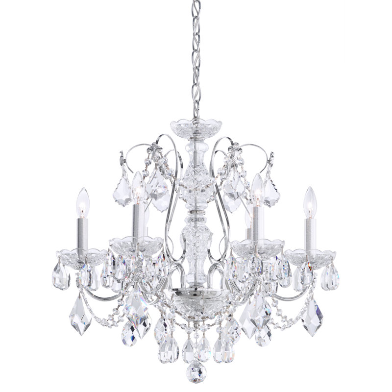 Century 6 - Light Chandelier, Polished Silver