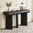 47.6" Modern Painted Entryway Table with 2 Curved Drawers-1876724962
