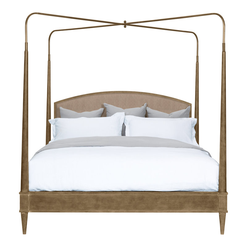 Anderkit Upholstered Canopy Bed, Hampton, Navada Mushroom
